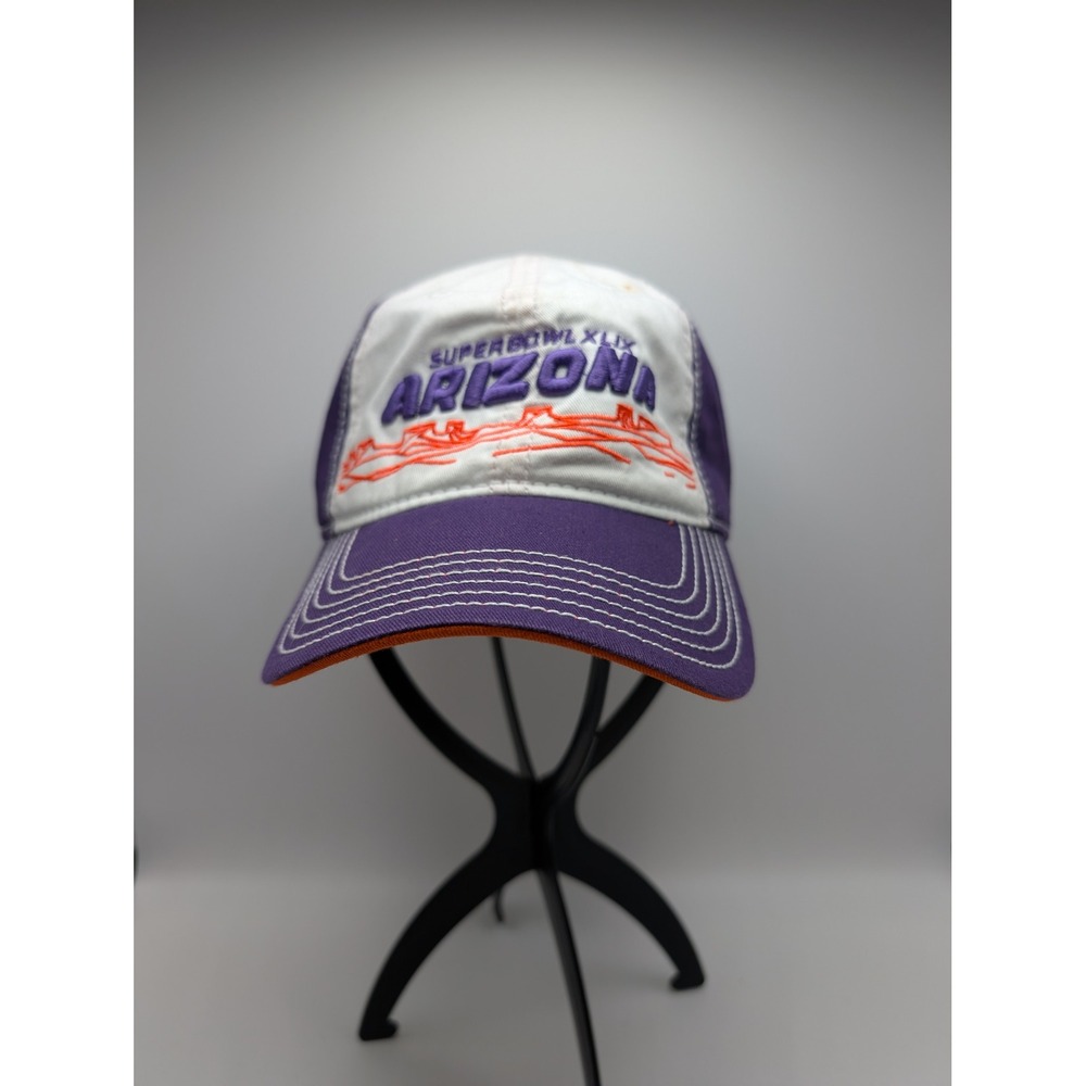 NFL Team Apparel Youth Super Bowl XLIX Arizona Hat Purple White Adjustable